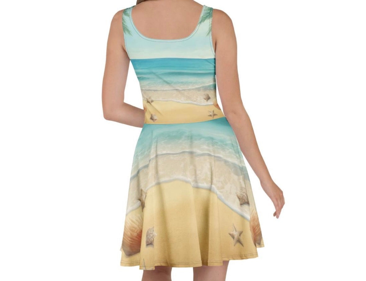 Ärmelloses Skaterkleid mit Kunstprint