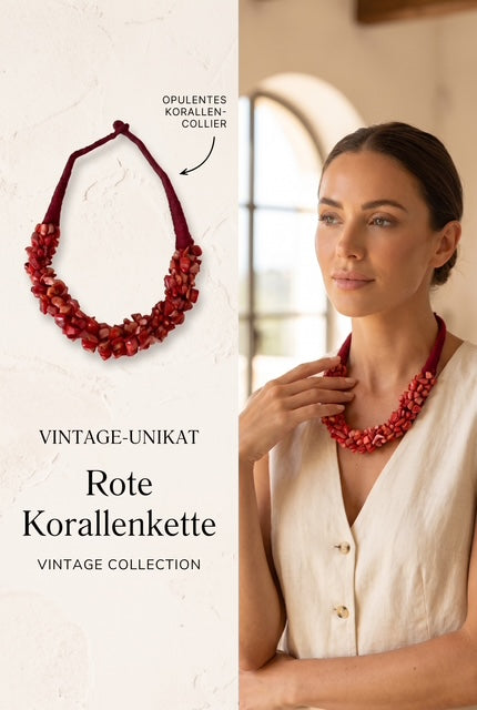 Vintage Korallenkette mit frei geformten Korallenelementen