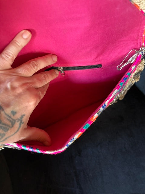 Embellished Boho Crossbody Bag from India