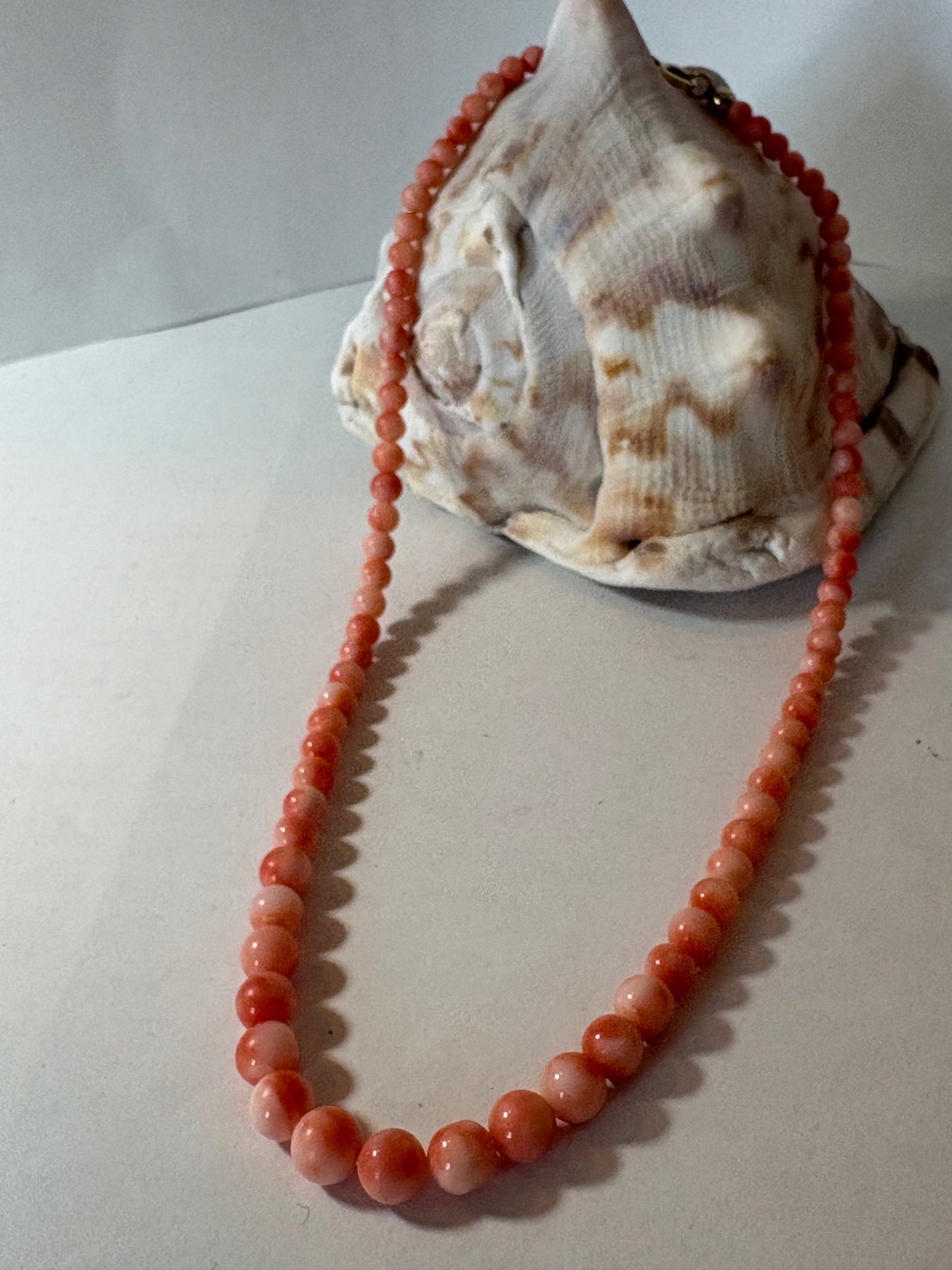 Vintage Angelskin Korallenkette Rosa 43 cm | Zartes Collier