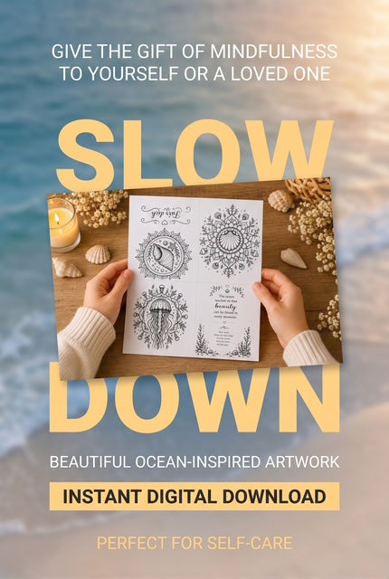 Ocean Mindfulness Karte | Digitaler Download mit inspirierendem Zitat | Geschenk für Meerliebhaber & Achtsamkeit