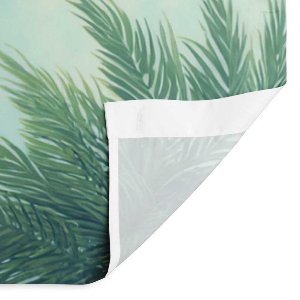 Coastal Beach Shower Curtain with Seashell Design – Tropical Ocean Bathroom Decor